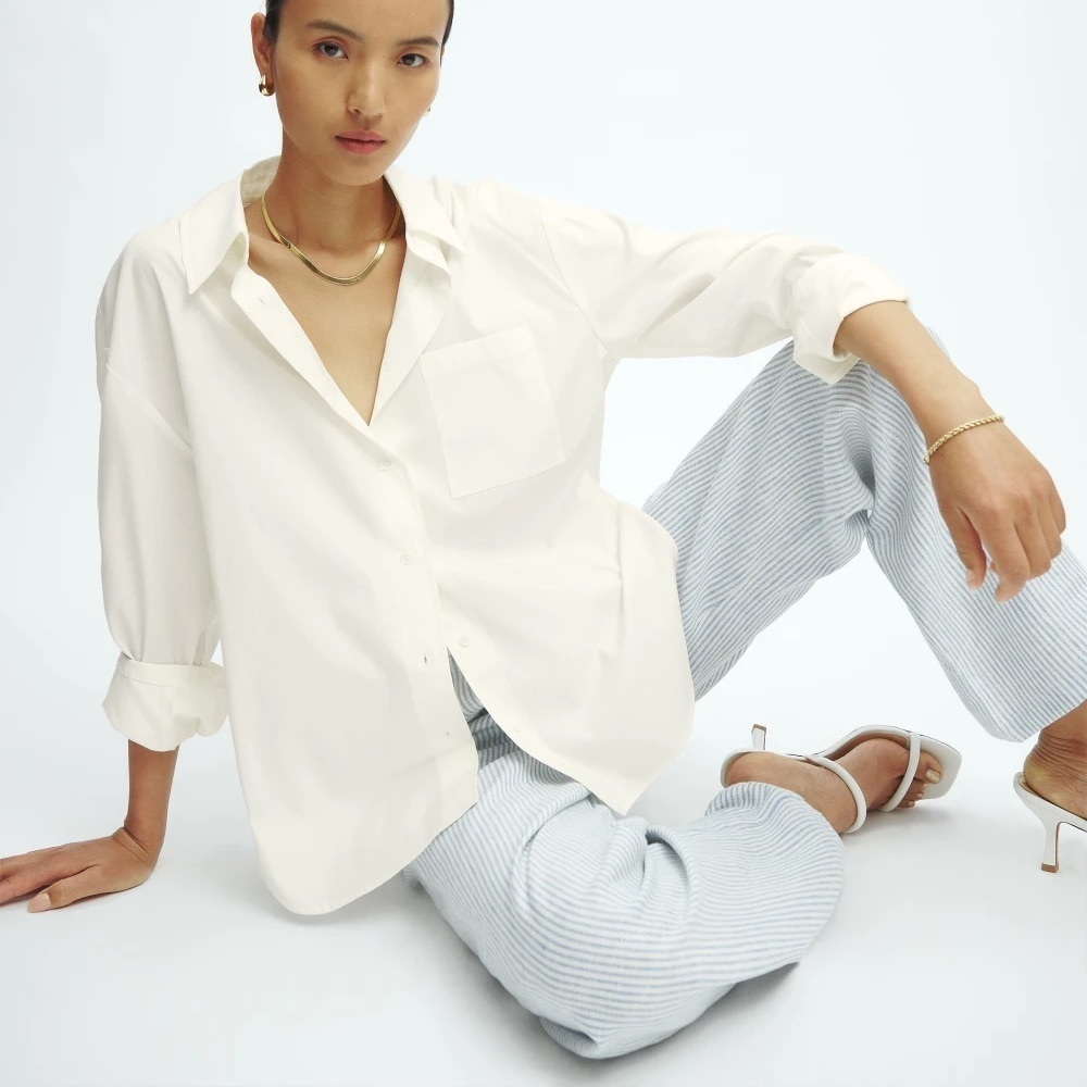 Reformation Classic White Button-Down Shirt